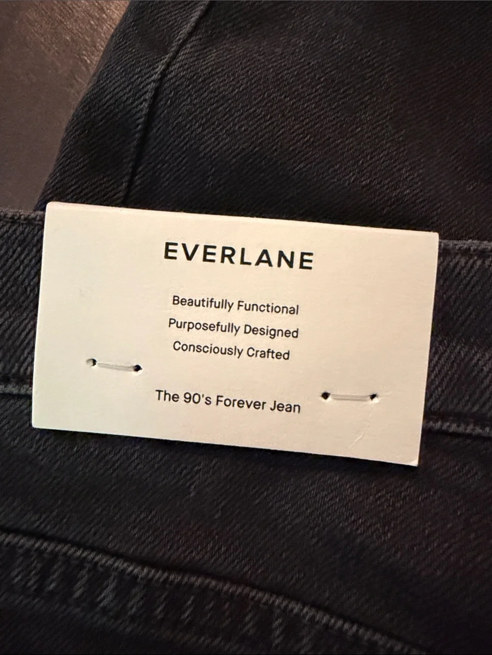 Everlane The ’90s Forever Jean Black High Rise Straight Leg 27 NWT - Picture 12 of 13